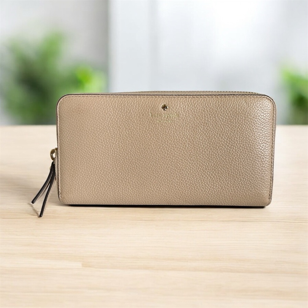 Kate Spade Pebbled Leather Continental Wallet, Nude